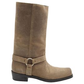 Golden Goose High biker boots in suede Brown