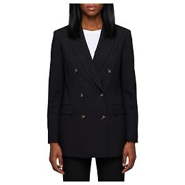 Sutton New York Doppelreihige schwarze Jacke Schwarz
