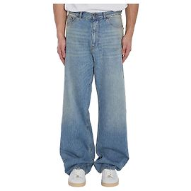 Valentino Garavani Chez Valentino Baggy Jeans hellblau aus Baumwolle Hellblau
