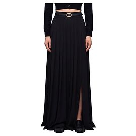 Sutton New York Saia maxi plissada preta Preto