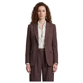 Sutton New York Single-breasted jacket in stretch canvas Brown