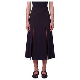 Sutton New York Saia midi com painéis em crepe duplo Preto