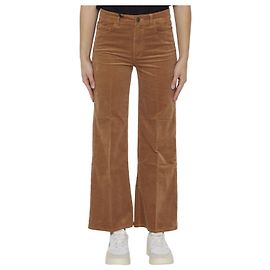 Paige Jeans Leenah beige Baumwollmischung Beige