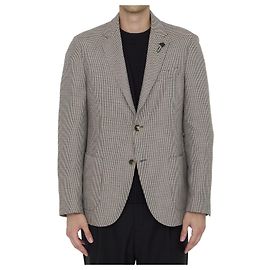 Giacca Lardini pied-de-poule in lana e viscosa Multicolore