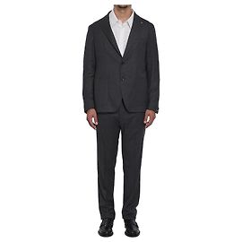 Tagliatore Single-breasted suit in wool and silk Grey