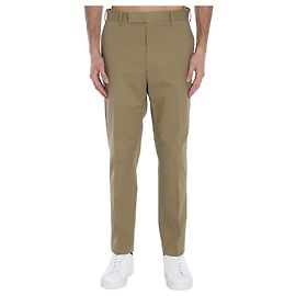 Pantalones Edge PT Torino beige de algodón Beige