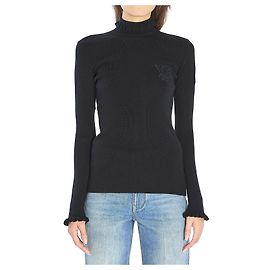 Valentino Garavani Rollkragenpullover mit Rüschen Schwarz