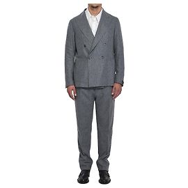 Tagliatore Double-breasted flannel suit Grey