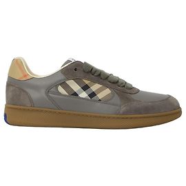 Burberry Tower Sneaker aus grauem Leder Grau