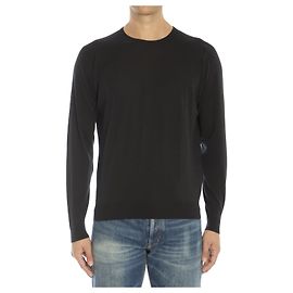 Pull John Smedley Lundy en laine mérinos noir Noir
