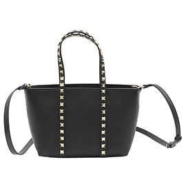 Valentino Garavani Picca borsa shopping Rockstud Nero