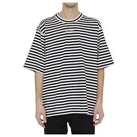 T-shirt a righe in cotone Dolce & Gabbana Blu Blu