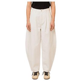 Jean Mother Half-Pipe crème en coton Écru