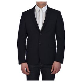 Veste Tonello en laine bleue à boutonnage simple Bleu