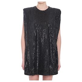Golden Goose Pailletten Minikleid schwarz trägerlos Schwarz