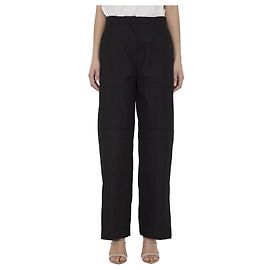 Pantalon cargo noir en coton Jil Sander Noir