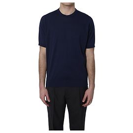 Camiseta John Smedley Kempton Azul Algodón Sea Island Azul
