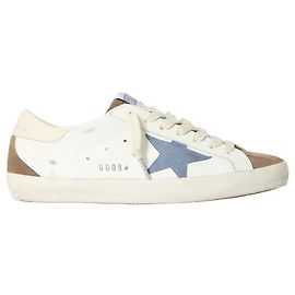 Baskets Golden Goose Super Star en cuir blanc Blanc