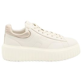 Hogan H-Stripes Sneaker aus Leder weiß Weiß