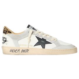 Baskets Golden Goose Ball Star en cuir blanc Blanc