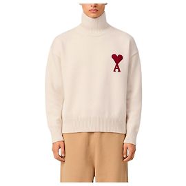 Ami Paris Ami de Coeur turtleneck sweater White