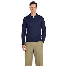 John Smedley Polo Belper em midnight Azul
