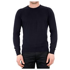 John Smedley Hatfield Pullover Blue Sea Island Cotton Blue