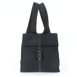 Gucci Jackie Leder-Rucksack Schwarz