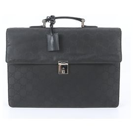 Sacoche Gucci GG Nylon Leather Noir