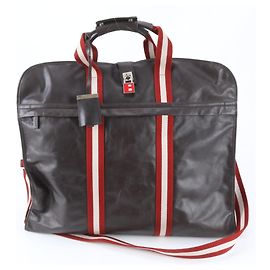 Bolsa de Ombro em Couro Bally Trainspotting Castanho escuro