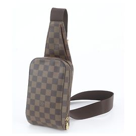 Sac bandoulière Louis Vuitton Damier Geronimos en cuir Damier ebène