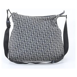 Borsa a tracolla in pelle Christian Dior Trotter Blu navy