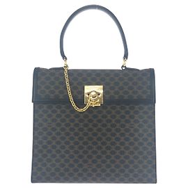 Céline Celine Macadam PVC Handbag Brown
