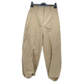Autre Marque Calças bege em algodão Bege