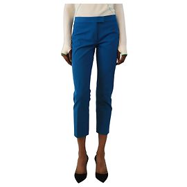 Joseph Pantalon stretch en gabardine bleue - size UK 8 Bleu