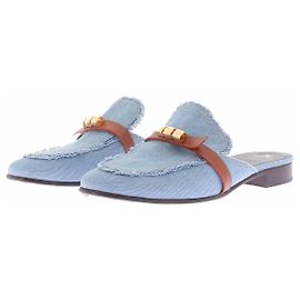 Autre Marque MAISON SKORPIOS Denim Mules Blue Size 41 Blue