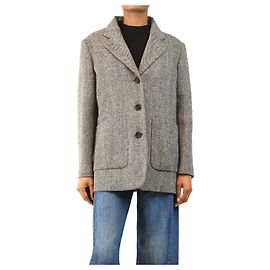 Autre Marque Blazer grigio a spina di pesce - size UK 8 Grigio