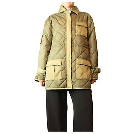 Ganni Kalamata oversized Ripstop Steppjacke - size UK 6 Grün