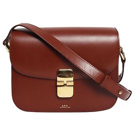 Apc Bolsa tiracolo Grace em couro castanho Marrom