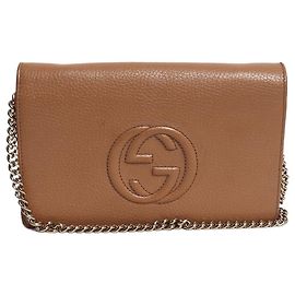 Gucci Borsa a tracolla Soho in pelle beige Marrone
