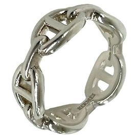 Hermès Hermes Chaine d'Ancre Enchainée PM Ring Silvery