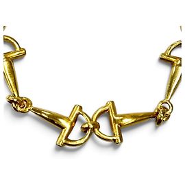 Céline Collana lunga CELINE Vintage Triomphe Horsebit Chain D'oro