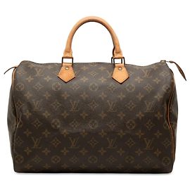 Louis Vuitton Brown Monogram Speedy 35 Marrom
