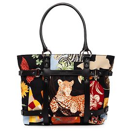 Salvatore Ferragamo Ferragamo Black Nylon Fiera Carnival Tote Black