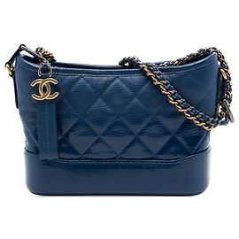 Chanel Blue Small Lambskin Gabrielle Crossbody Azul