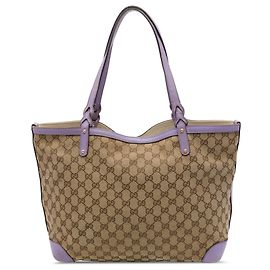 Gucci Beige Medium GG Canvas Craft Tote Beige