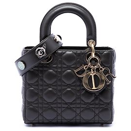 Dior Black Small Lambskin Cannage My ABCDior Lady Dior Noir