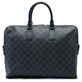 Louis Vuitton Black Damier Graphite Porte Documents Jour Schwarz