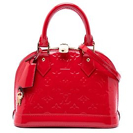 Louis Vuitton Red Monogram Vernis Alma BB Rosso