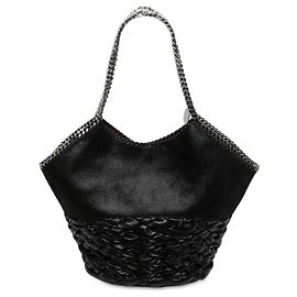 Stella Mc Cartney Stella McCartney Black Large Shaggy Deer Falabella Tote Black